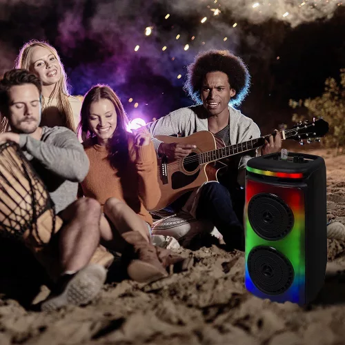 VT-4000W 400W Rechargeable Speaker 1 Wired Microphone Rf Control & Handle 2X6.5Inch