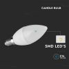 LED lamp, bulb, candle, E14 socket, 4.5 Watt, cool white, pack of 6