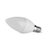 LED lamp, bulb, candle, E14 socket, 4.5 Watt, cool white, pack of 6