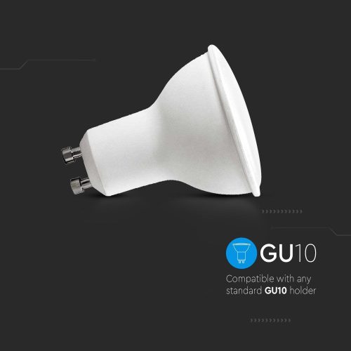 LED lamp, bulb, spot, GU10 socket, 4.5 Watt, cool white, pack of 6