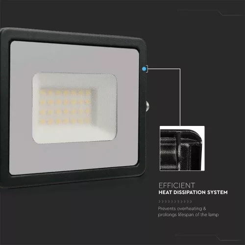 LED spotlight, 30 Watt, Ultra Slim, natural white, E-series, black