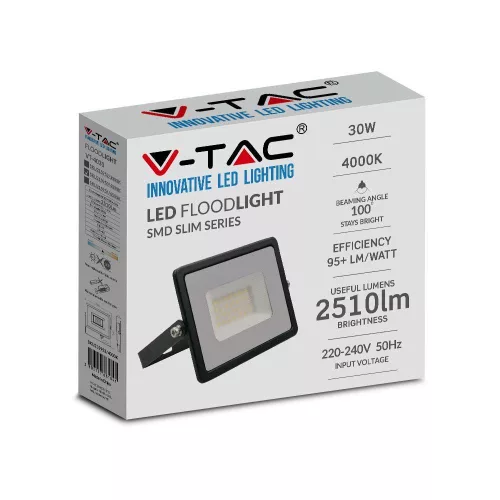 LED spotlight, 30 Watt, Ultra Slim, natural white, E-series, black