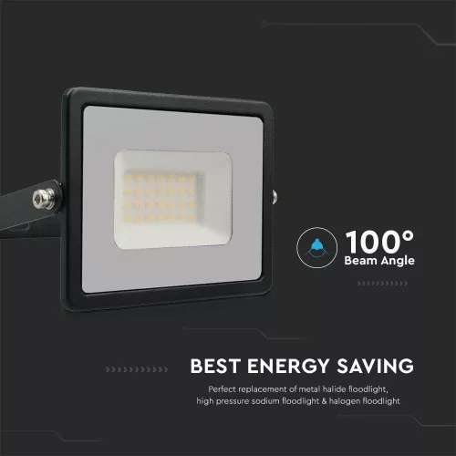 LED spotlight, 30 Watt, Ultra Slim, cool white, E-series, black