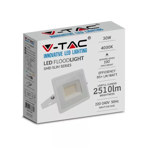 LED spotlight, 30 Watt, Ultra Slim, cool white, E-series, white