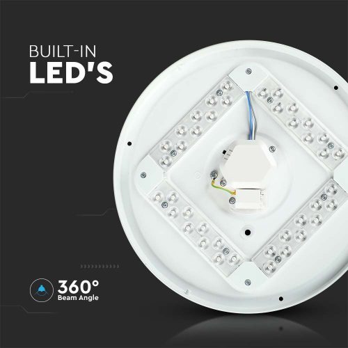 LED luminaire, ceiling, 12W, surface-mounted, 25 cm, round, UFO, CCT, 3 color temperatures, 3in1