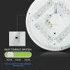 LED luminaire, ceiling, 24W, surface-mounted, 35 cm, round, UFO, crystal effect, CCT, 3 color temperatures, 3in1