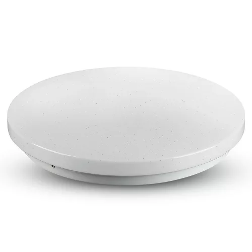 LED luminaire, ceiling, 24W, surface-mounted, 35 cm, round, UFO, crystal effect, CCT, 3 color temperatures, 3in1