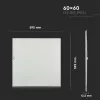 LED panel, 600 x 600 mm, 29 Watt, cool white, LUX, 137 lm/W