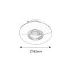 Rábalux , 1072 , Randy , Recessed and surface mounted lighting , chrome , IP44/ IP20 , 3000