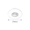Rábalux , 1078 , Randy , Recessed and surface mounted lighting , white , IP44/ IP20 , 3000