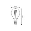 Rábalux , 2016 , Filament-LED , LED Filament bulbs , tinted glass , IP20 , E14 , 2700