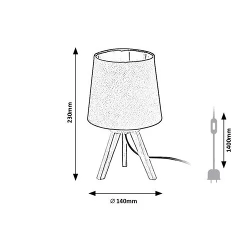 Rábalux , 2069 , Lychee , Bedside lamps , beech , IP20 , E14