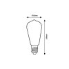 Rábalux , 2087 , Filament-LED , LED bulbs , milky , IP20 , E27 , 4000