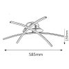 Rábalux , 2504 , Alexis , Ceiling lights , chrome , IP20 , 4000