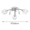 Rábalux , 2621 , Melissa , Ceiling lights , chrome , IP20 , E14