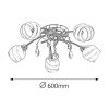 Rábalux , 2622 , Melissa , Ceiling lights , chrome , IP20 , E14