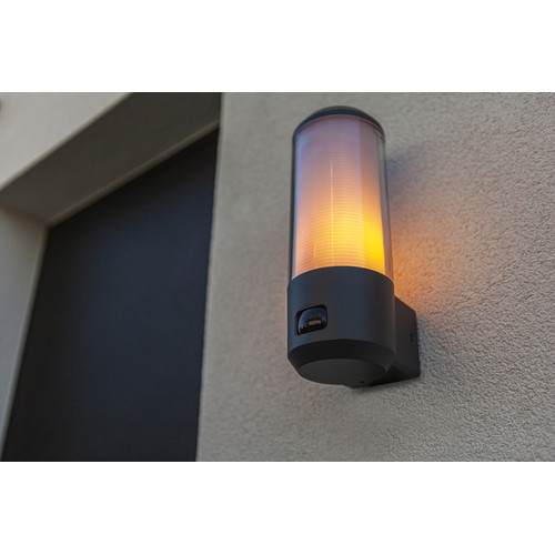 HEROS OUTDOOR WALL 1 LIGHT PIR E27 DARK GREY