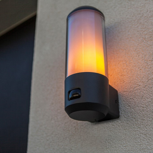 HEROS OUTDOOR WALL 1 LIGHT PIR E27 DARK GREY