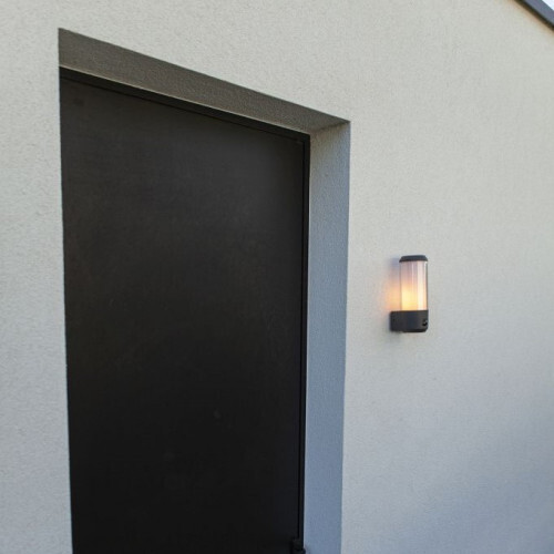 HEROS OUTDOOR WALL 1 LIGHT PIR E27 DARK GREY