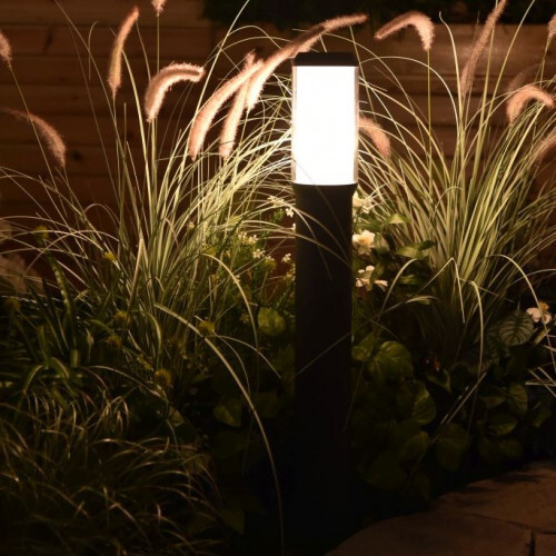 HEROS OUTDOOR BOLLARD 1 LIGHT E27 DARK GREY
