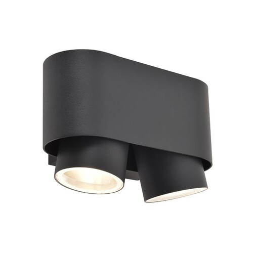 CYPRES OUTDOOR LED WALL DOWN 2 LIGHT GU10 DARK GREY