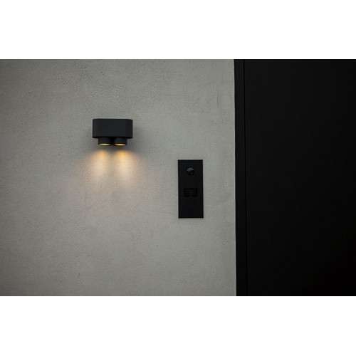 CYPRES OUTDOOR LED WALL DOWN 2 LIGHT GU10 DARK GREY