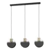 EGLO, 390142, MILLENA, pendant, E27, 3X40W, IP20, black-grey-transparent