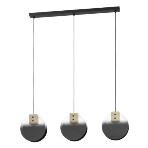 EGLO, 390142, MILLENA, pendant, E27, 3X40W, IP20, black-grey-transparent