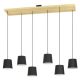 EGLO, 390131, CAMARIOCA, pendant, E27, 6X40W, IP20, black, cream color