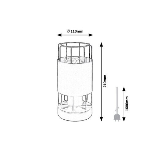 Rábalux , 3124 , Dimitri , Table lamps , black , IP20 , E27