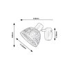 Rábalux , 3133 , Rattan , Spotlights , matte black , IP20 , E14