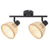 Rábalux , 3134 , Rattan , Spotlights , matte black , IP20 , E14