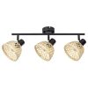 Rábalux , 3135 , Rattan , Spotlights , matte black , IP20 , E14
