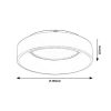 Rábalux , 3928 , Adeline , Ceiling lights , grey , IP20 , 3000-6000