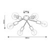 Rábalux , 3990 , Lamar , Ceiling lights , matte black , IP20 , E27