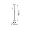 Rábalux , 4075 , Beta , Floor lamps , satin chrome , IP20 , R7s , 2700