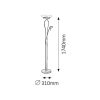 Rábalux , 4078 , Gamma , Floor lamps , bronze , IP20 , R7s , 2700