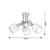 Rábalux , 4980 , Natina , Ceiling lights , satin chrome , IP20 , E14