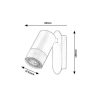 Rábalux , 5069 , Zircon , Wall lights , matte black , IP20 , GU10