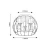 Rábalux , 5293 , Kamala , Ceiling lights , black , IP20 , E27