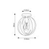Rábalux , 5359 , Cortado , Ceiling lights , black , IP20 , E27