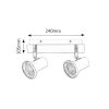 Rábalux , 5498 , Steve , Bathroom lights , white , IP44 , GU10 , 4000