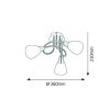 Rábalux , 5532 , Jenna , Ceiling lights , satin chrome , IP20 , E14