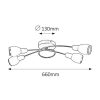Rábalux , 6063 , Elite , Ceiling lights , chrome , IP20 , E14