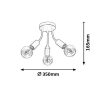 Rábalux , 6808 , Almus , Ceiling lights , black , IP20 , E27