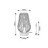 Rábalux , 6915 , Gremio , Table lamps , beech , IP20 , E27