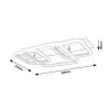 Rábalux , 6997 , Fandral , Ceiling lights , satin chrome , IP20 , 4000