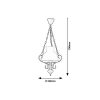 Rábalux , 7076 , Petronel , Chandeliers , matte black , IP20 , E27