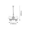 Rábalux , 7079 , Petronel , Chandeliers , matte black , IP20 , E27