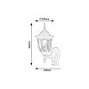 Rábalux , 7837 , Milano , Outdoor wall lights , matte black , IP43 , E27